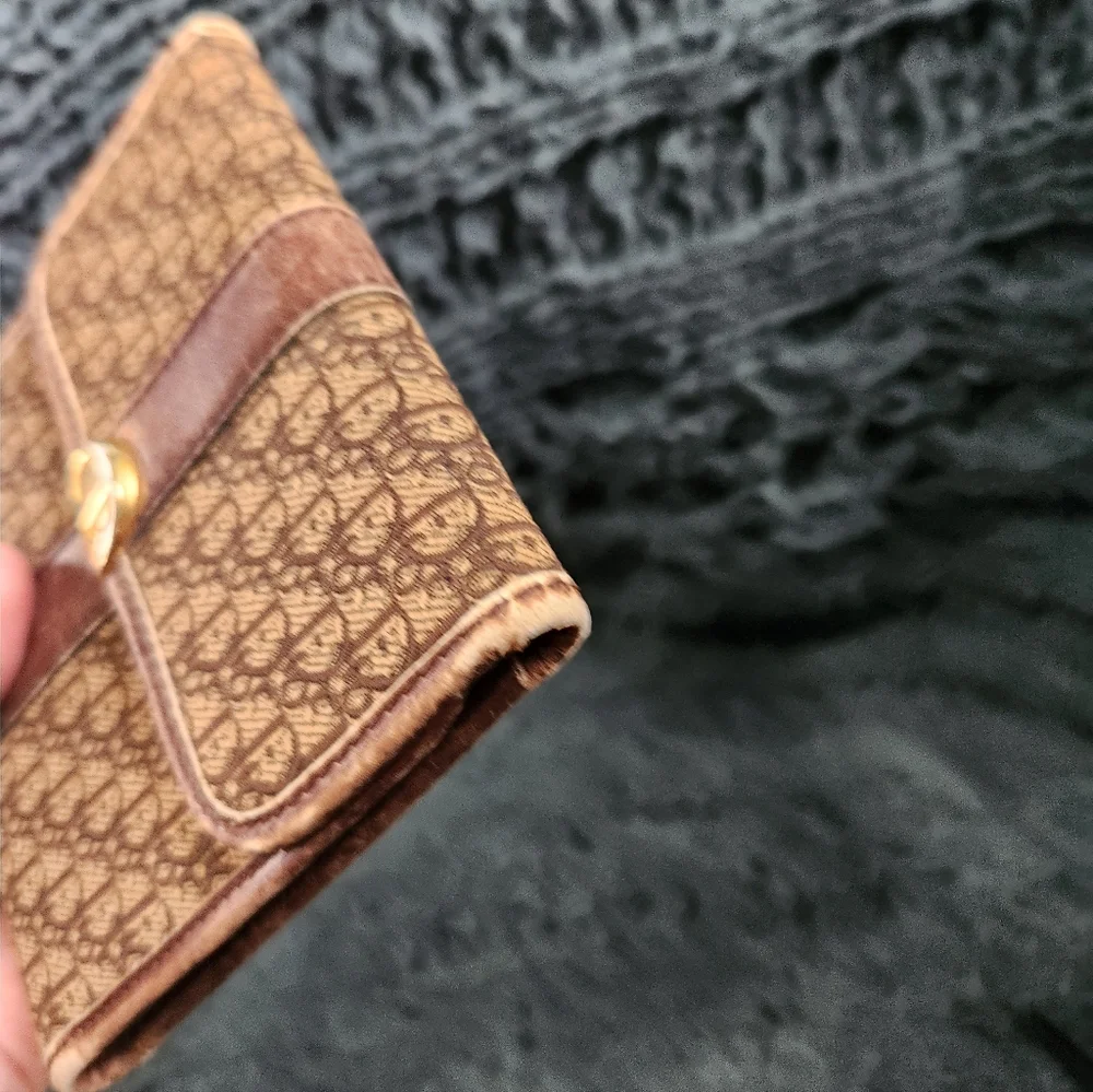 Vintage Christian Dior Trotter Monogram Canvas Trifold Wallet